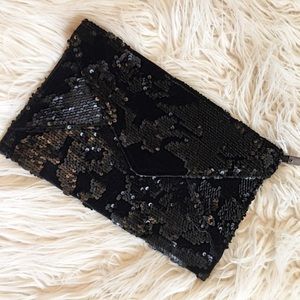 Sequin and Velvet Clutch